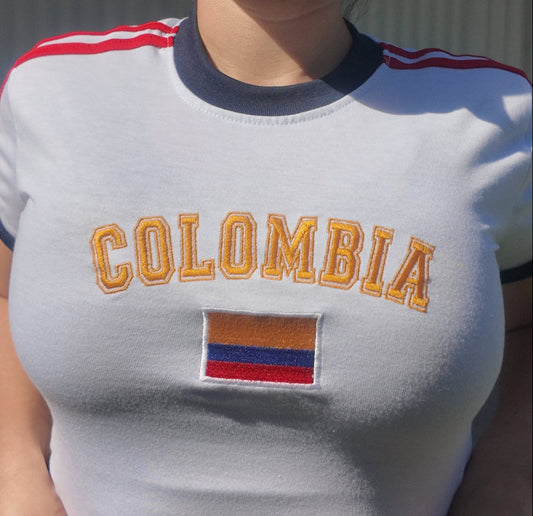 Camiseta Bordada - Colombia
