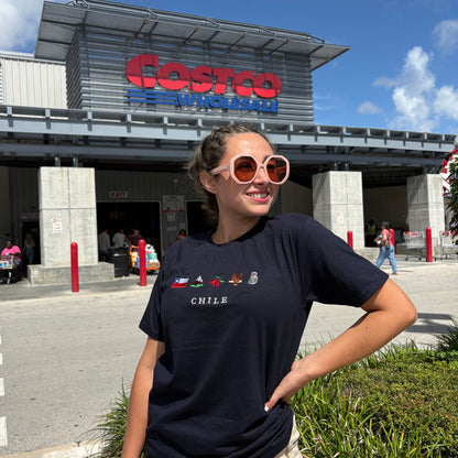 Polera de Chile bordada Unisex - Chilenos en Us