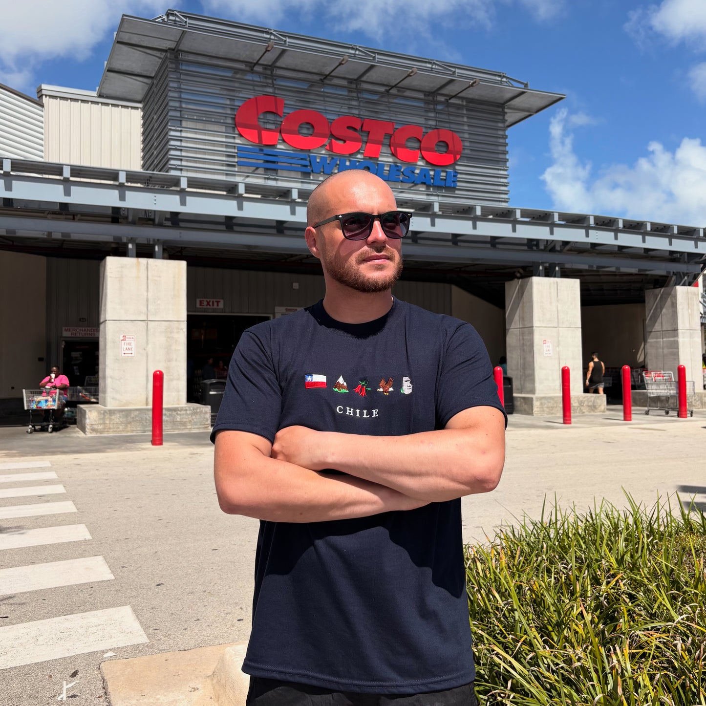 Polera de Chile bordada Unisex - Chilenos en Us